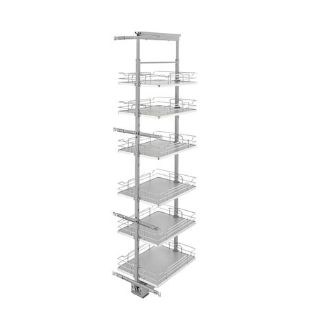 Rev-A-Shelf Steel, Gray, 16 in W, 73.63 in H, 21.72 in L, Gray 5373-16-GR